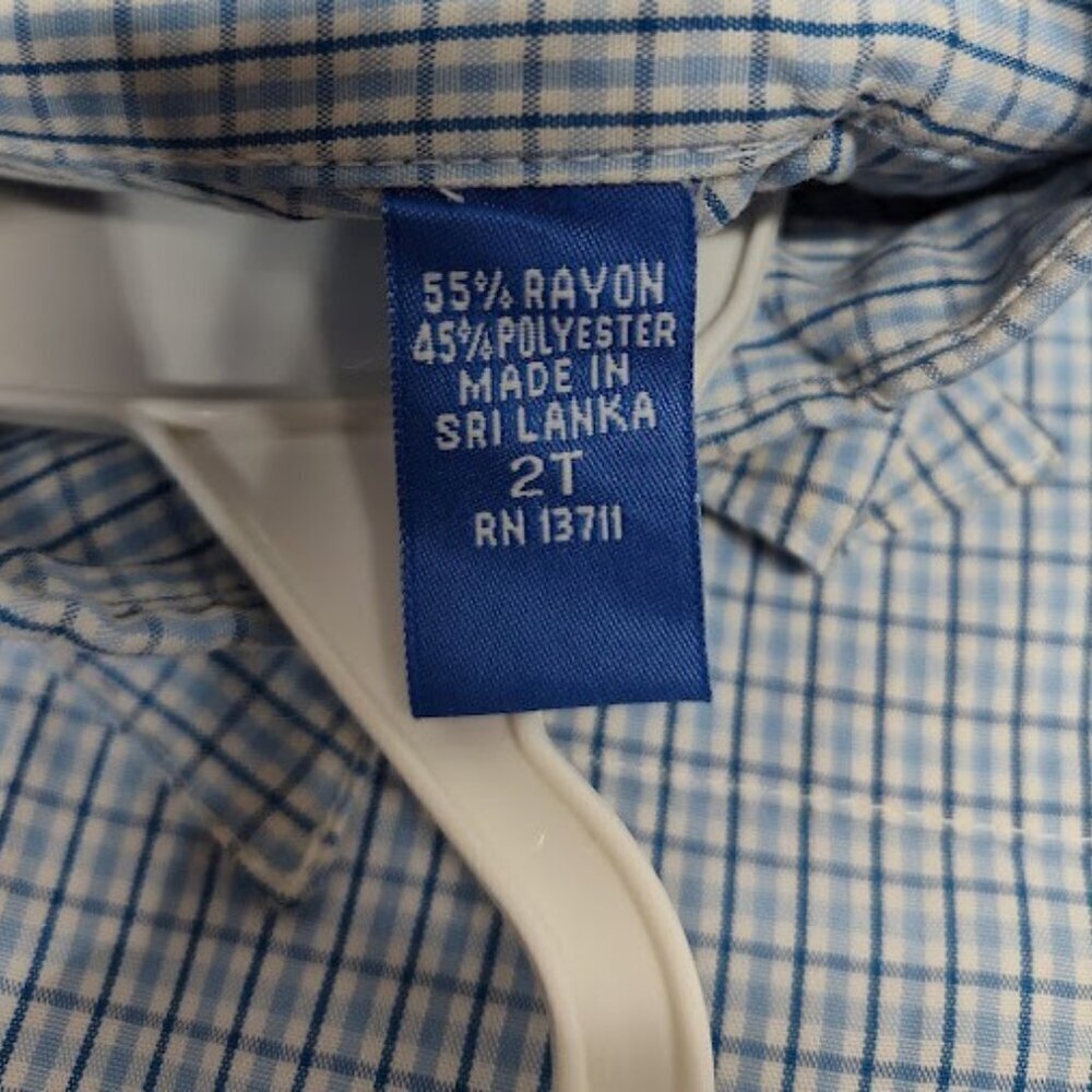 Just Friends Button Down Y2K Dress Shirt Blue Boy 2T NWT - Picture 5 of 7